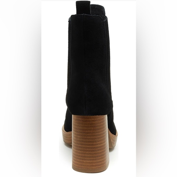 NIB Kelsi Dagger Brooklyn Racers black suede boots platform block heel size 6 - Picture 4 of 8